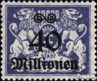 Produktbild von Briefmarken Danzig 1923 Mi 172 postfrisch Aushilfsausgabe
