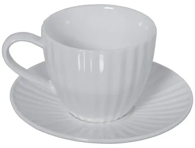 Obrázek produktu pro Solidchoice – Sada 6 porcelánových šálků s podšálky
