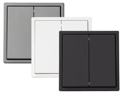 Produktbild von Drucktaster Luxe 990 Schwarz 2 Tasten