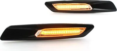 Immagine prodotto di 2x indicatori laterali a LED in nero fumo SET per BMW Serie 5 E60 E61 / Serie 1 E81
