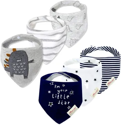 Productafbeelding van Set van 6 Absorbente Baby Bibs van Katoen