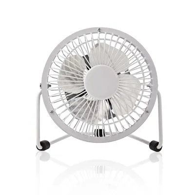 Immagine prodotto di Ventilatore da tavolo alimentato via USB | Diametro: 100 mm 10 cm | 3 W | 1 velocità | Bianco
