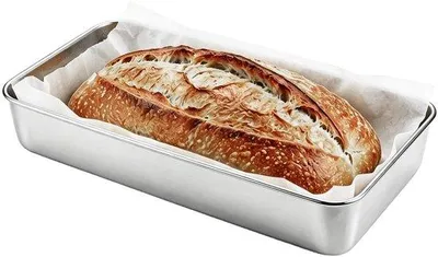 Productafbeelding van Roestvrijstalen Broodbakvorm 33x15x6 cm - Geschikt voor Brood en Taarten