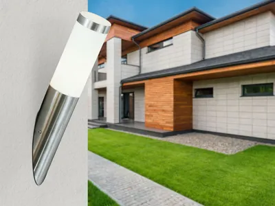 Produktbild von LED Außenwandleuchte Edelstahl Fassadenbeleuchtung Hausbeleuchtung Hauswand 39cm