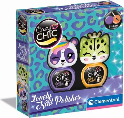 Obrázek produktu pro Clementoni Crazy Chic Lovely Nail Polishes: 1, Sada laků na nehty pro děti, 8 rok/roky, Vícebarevný