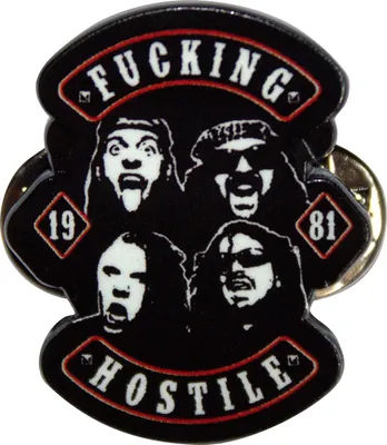 Obrázek produktu pro Pantera - odznak "Fucking Hostile" - odznak ze zinkové slitiny RO13903 (jedna velikost) (černý)