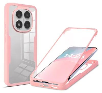 Produktbild von 360 Grad Rundum Schutz Handyhülle für Xiaomi Redmi Note 14 Pro 5G / Pro+ 5G Full Cover Vollschutz Case Farbe: Rose