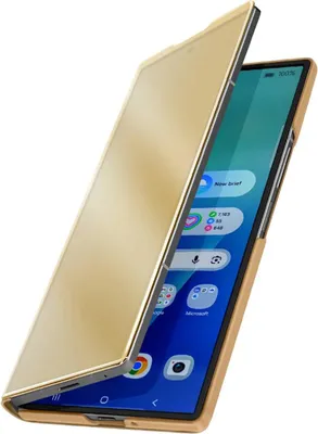 Produktbild von Avizar, Clear View Hülle Galaxy Z Fold7 mit Videoständerfunktion, Gold