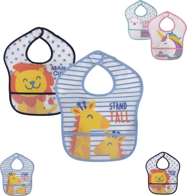 Produktbild von Baby Care Babyltzchen 2er-Set, Auffangtasche, Selbstverschluss, wasserdicht blau