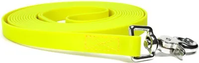 Produktbild von Mystique® Biothane Schleppleine 19mm vernäht mit HS Scherenkarabinerhaken beta neon gelb 10m