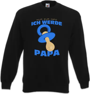 Produktbild von Urban Backwoods Nur Zur Info ich Werde Papa, Sweatshirt, Farbe: Schwarz, Größe: 2XL