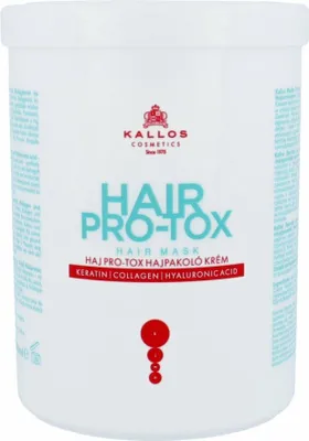 Immagine prodotto di Kallos KJMN Maschera Pro-Tox per capelli con cheratina, collagene e acido ialuronico, 1000 ml