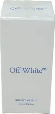 A white box with blue text.