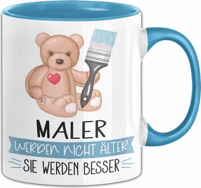 Produktbild von Maler Werden Nicht Älter Sie Werden Besser Malermeister Geschenk Tasse Lustiger Spruch (Blau)