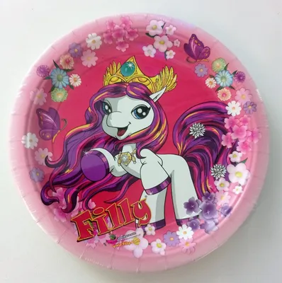 Produktbild von Party Pappteller FILLY Einhorn Kinderteller d=23 cm 8 Stück Riethmüller 552475