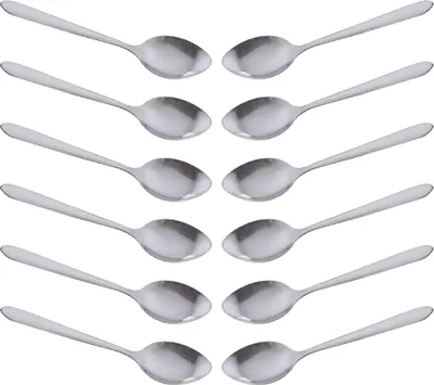 Produktbild von Teelöffel 12er Set, Löffel Edelstahl, Eislöffel, Cocktailrührlöffel Edelstahl