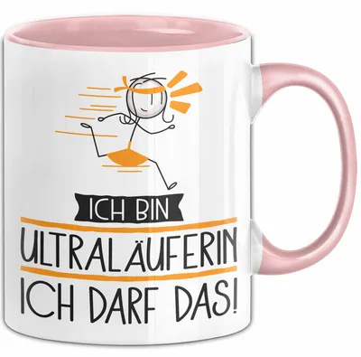 Produktbild von Geschenk für Ultraläuferin Tasse Lustige Geschenkidee Geburtstag Ich Bin Ultraläuferin Ich Darf Das (Rosa)