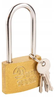 Produktbild von Vorhängeschloss aus Gusseisen mit langem Bügel 40 mm 2 Schlüssel Topex 90U280