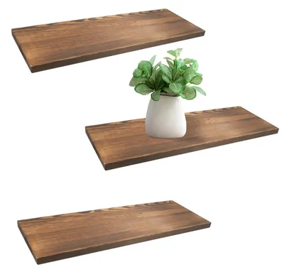 Image de Ensemble de 3 étagères en bois pour la décoration