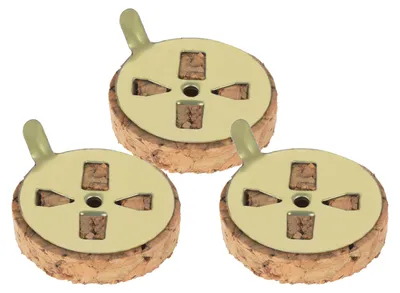 Produktbild von 3x 3cm Schwimende Dochthalter Vigil Runde Korkschwimmer Fackeldocht 4075