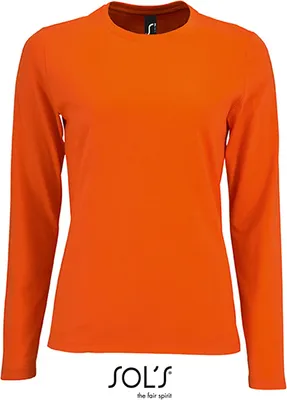 Produktbild von SOLs 02075 | Damen Long-Sleeve T-Shirt Imperial - Farbe: Orange - Größe: S