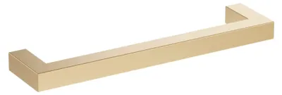 Zdjęcie produktu dla Klamka do mebli, stal nierdzewna, rozstaw otworów 128 mm, wykończenie mosiężne galwaniczne