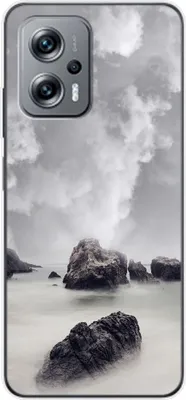 Produktbild von König Design Hülle kompatibel mit Xiaomi Redmi K50i Kunststoff Soft Handyhülle - Handy Case Felsen Wolken