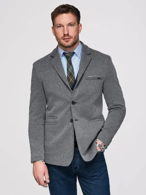Produktbild von OMBRE Blazer Slim Fit mit klassischem Revers M170 dark grey L