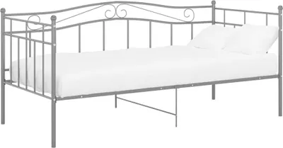 Obrázek produktu pro vidaXL Rozkládací pohovka Rám postele šedý kov 90x200 cm