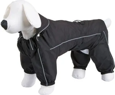 Obrázok produktu pre Psí plášť do dažďa, Kerbl Manchester, nepremokavý, vetruodolný, 70 cm, XXXL, čierny