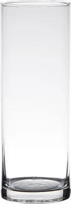 Immagine prodotto di Vaso di vetro cilindrico decorativo chiaro 1 pz Ø 9x24 cm