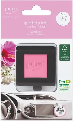 Produktbild von ipuro flower bowl, Mehrfarbig, Kunststoff, Kunststoff, Auto, Bergamotte, Kardamom, Zedernholz, Jasmin, Maiglöckchen, Mandarine, Orange, Violett, 1 Stück(e)