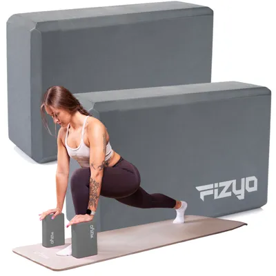 Obrázek produktu pro 2x FIZYO joga kostky EVA – bloky na pilates a fitness, sada – šedá