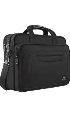 Obrázok produktu pre Laptopta 17" - puzdro na notebook - blokovanie RFID proti krádeži - vodoodpudivé - nylonové - aktovka - penová ochrana - čierne