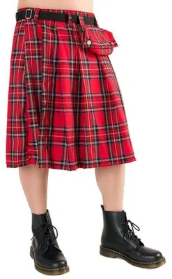 Obrázek produktu pro Sukně Tartan Black Pistol – Krátký kilt Tartan Rouge XL