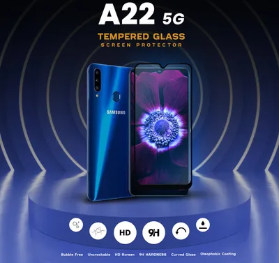 Produktbild von Samsung Galaxy A22 5G – gehärtetes Glas 9H – 3D-Displayschutz in Superqualität