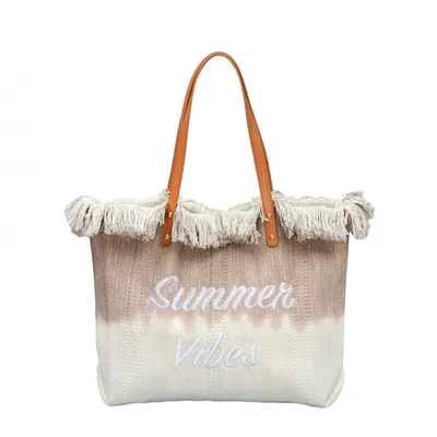Produktbild von BOHO Strandtasche mit Quasten braun ombre TP14BR