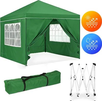 Obrázok produktu pre Záhradný pavilónový stan 3x3 m Pop-Up so 4 bočnými stenami MultiGarden