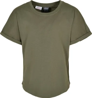 Produktbild von UCK1561 - Boys Long Shaped Turnup Tee olive 134/140