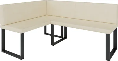 Produktbild von Eckbank AKIKO METAL Corner Bench 142x196 links - Eckbankgruppe f r Ihrem Esszimmer, K che modern, Sitzecke, Essecke. Perfekt f r K che, B ro und Rezeption. Solide und starke Verarbeitung. Easy Care