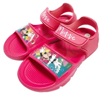 Produktbild von Disney Minnie Mouse Pantoletten – verstellbarer Klettverschluss - 32 2/3, Pink