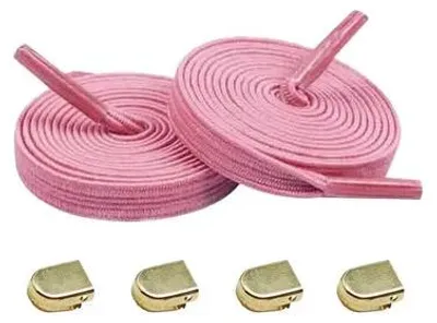 schnuersenkel elastisch clips rosa gold