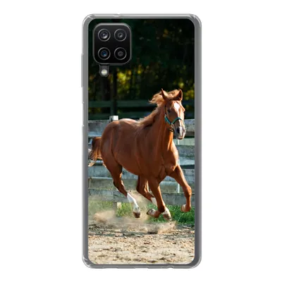 Produktbild von MuchoWow® Handyhülle Schutzhülle Hülle für Samsung Galaxy A12 Pferd - Licht - Sand Silikon Softcase Handy Hülle - Bild
