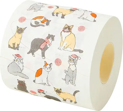 Productafbeelding van Talking Tables toiletpapier met kattenmotief, een grappig accessoire voor de badkamer