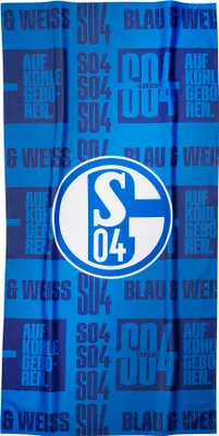 Produktbild von FC Schalke 04 Strandtuch 80×160 cm | Handtuch 50% Baumwolle 50% Polyester | leichtes Badetuch für Strand, Sauna, Reise & Sport | ideal für unterwegs