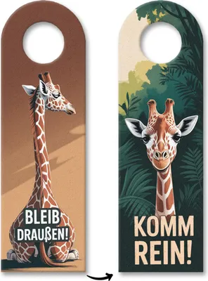 Produktbild von Bleib draussen Komm rein Giraffen Türhänger