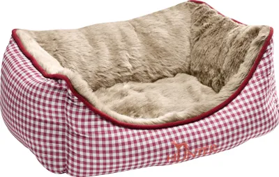 Produktbild von Hunter Dog sofa Astana, Polster-Haustier-Bett, Drinnen, Hund, Beige, Rot, Weiß, Rechteckig, Muster