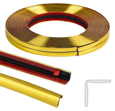 Image de Solidchoice - Moulure décorative adhésive pour plafond et mur - 10 mètres, couleur or
