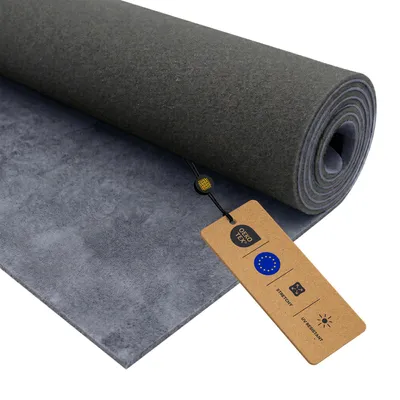 Produktbild von LOMIQ Dachhimmel Mikrofaserstoff mit Schaumstoff, 2000 x 150 cm, Grau, Wildleder Optik, Elastische Klebefolie für Autohimmel, Meterware Textil Autohimmelstoff, Autostoff für Auto Caravan Boot DIY