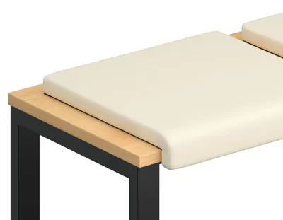 Produktbild von vidaXL Bankkissen 2 stk. Strukturiertes Samt Creme Tiefe 35 cm